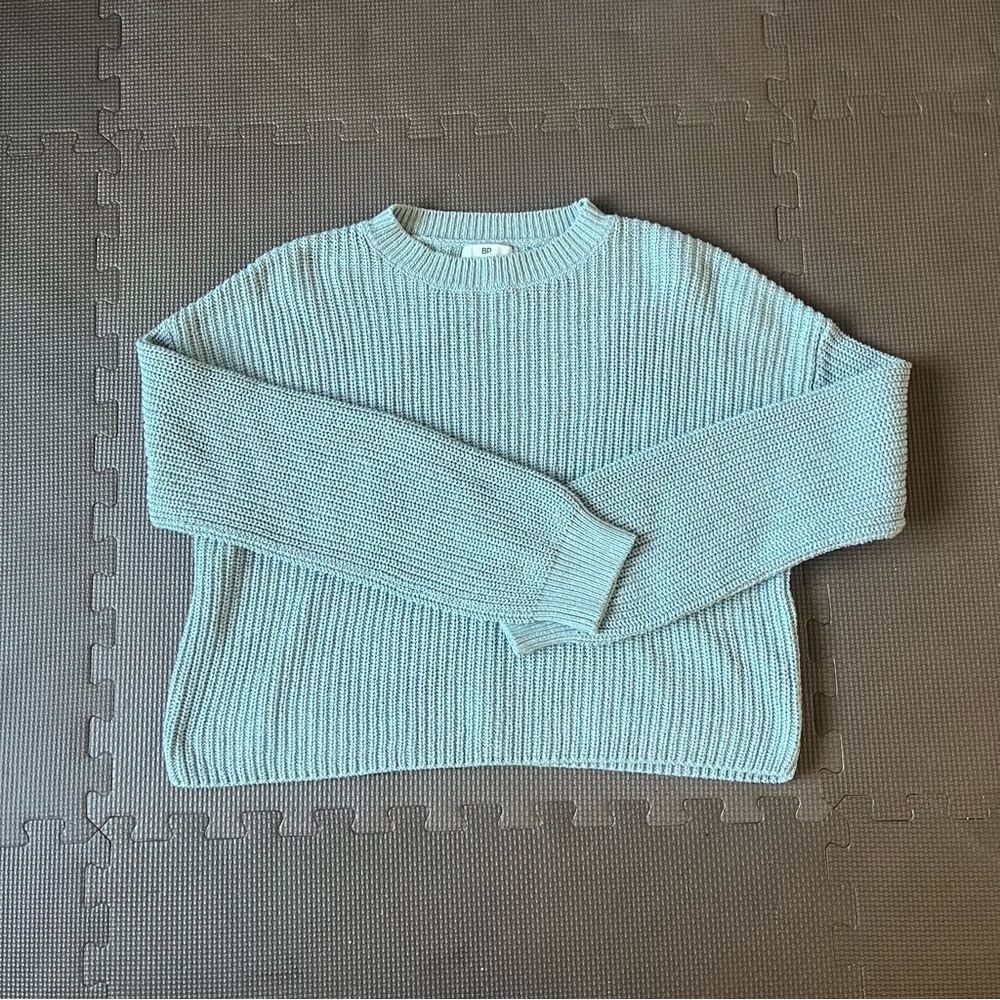 BP Soft Green Cotton Blend Knit Sweater